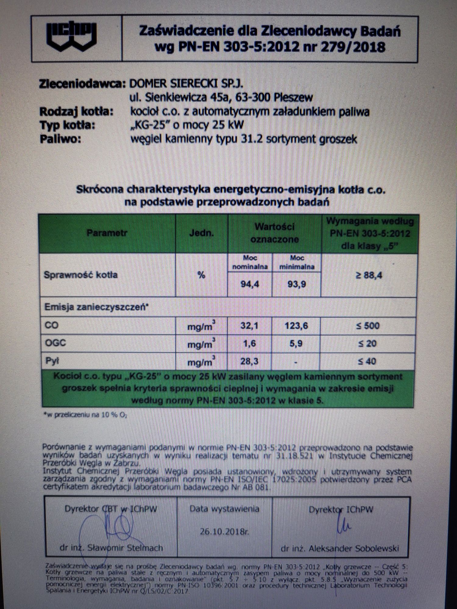 Kocioł KG-25kw Ekogroszek 5kl.Ecodesign