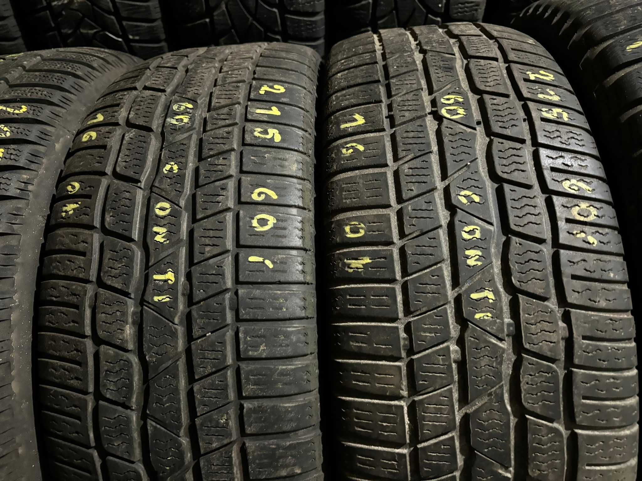 4X Opony Zimowe 215/60R16 99H CONTINENTAL, PIRELLI 5.8MM SPR. CAŁE!