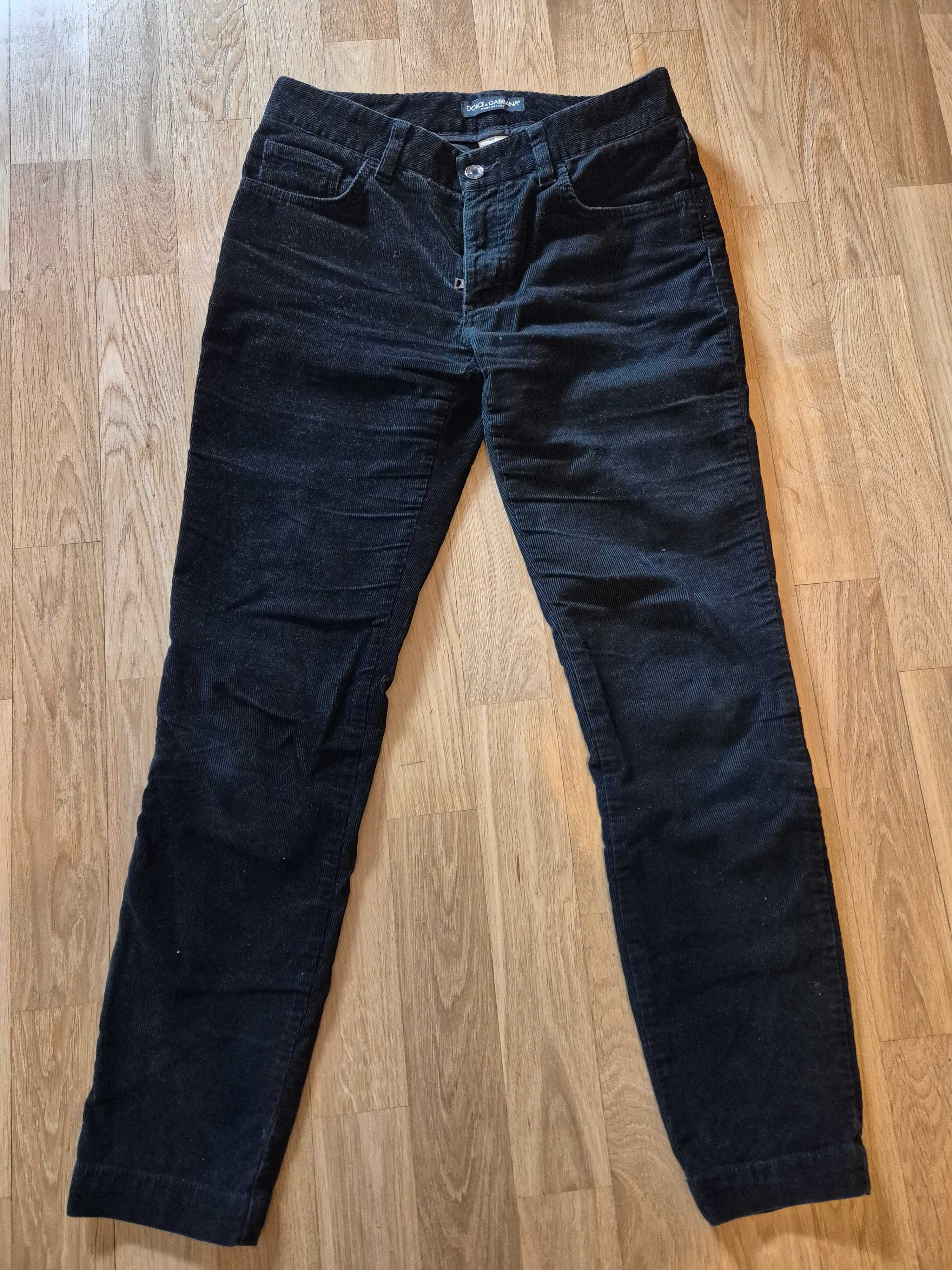 Spodnie sztruksowe Dolce & Gabbana, rozm 38