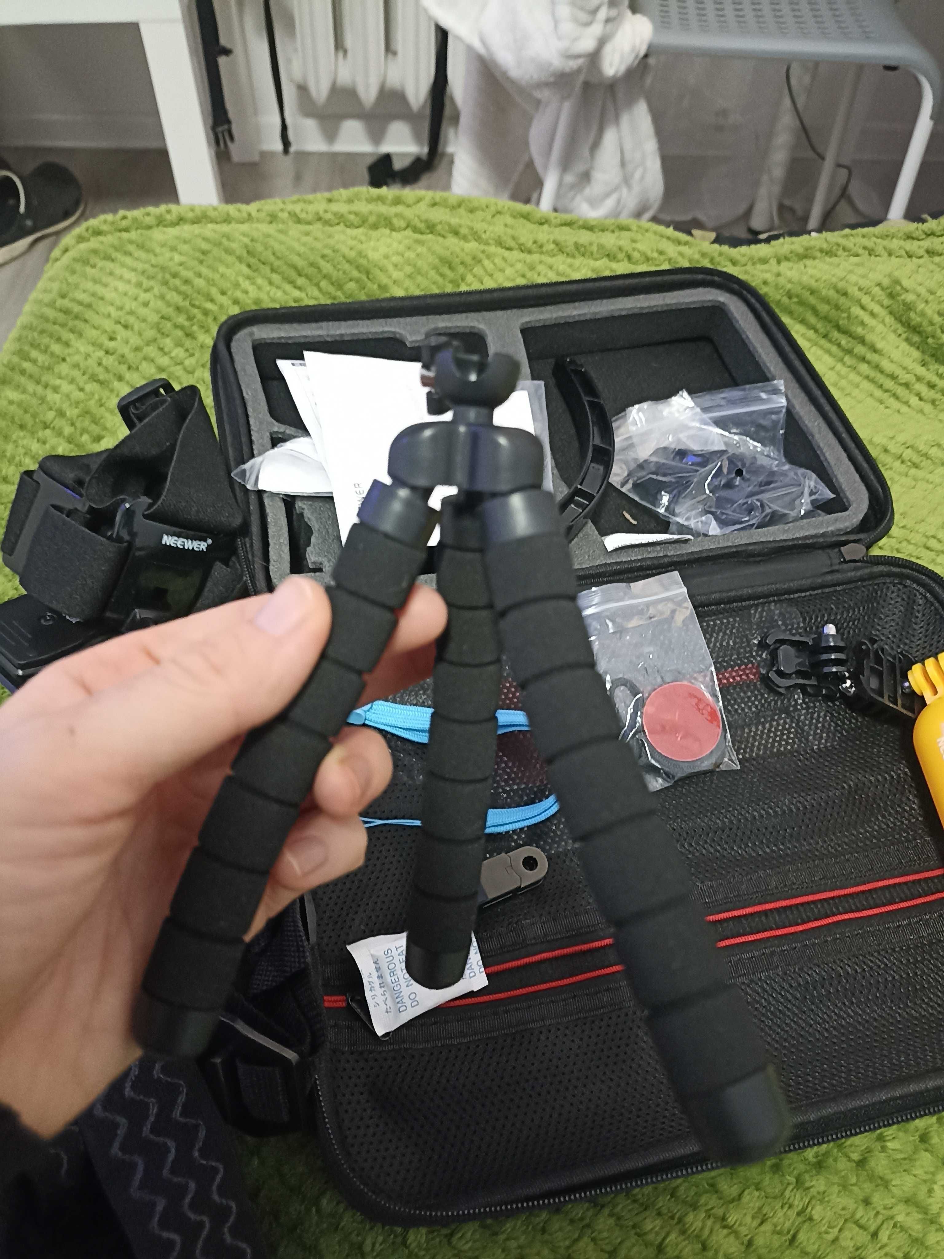 Zestaw dodatków do GoPro neweer 50w1 tripod uchwyt etui śrubki