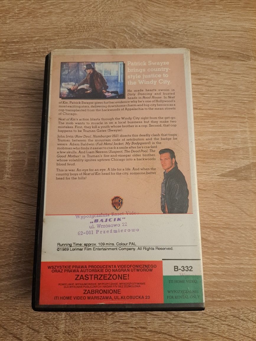 Prawo Krwi(Next Of Kin)- Patrick Swayze- Vhs Polski Lektor Unikat