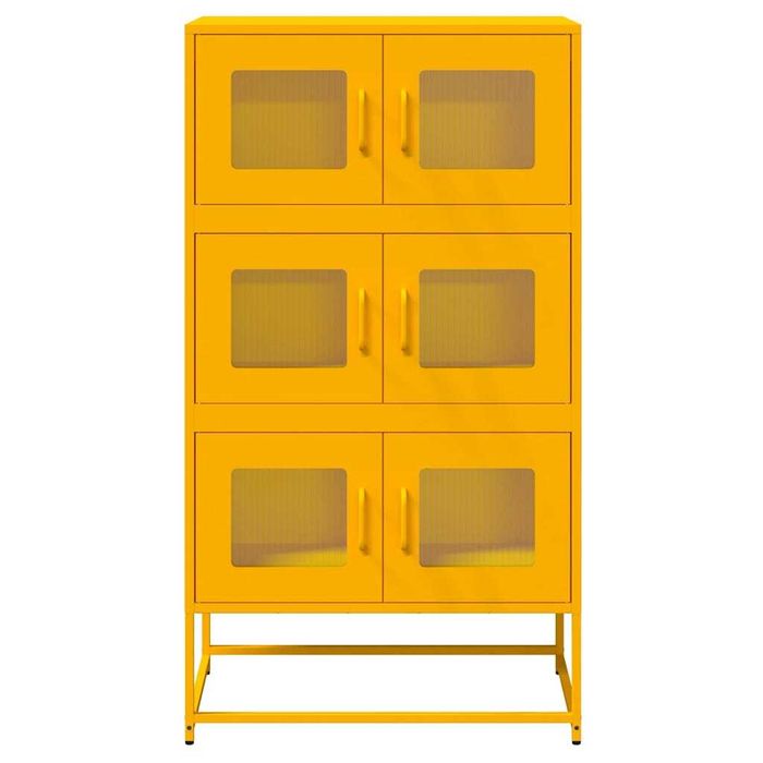 Szafka metalowa witryna komoda loft musztardowa DaMaOutlet.pl