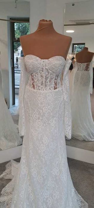 Hit Bestseller Mallory suknia ślubna rybka syrena gorsetowa roz.38