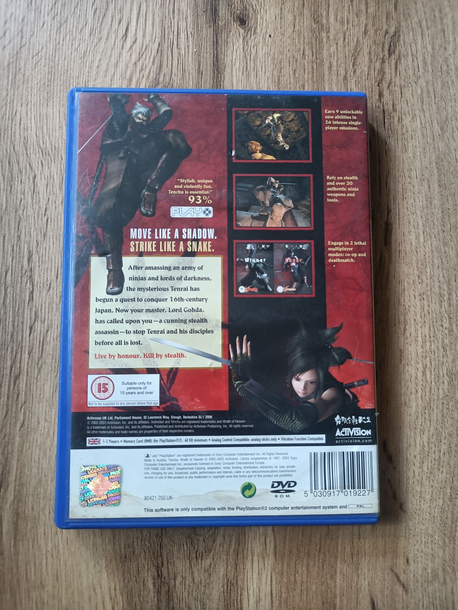 Tenchu Wrath Of Heaven PS2
