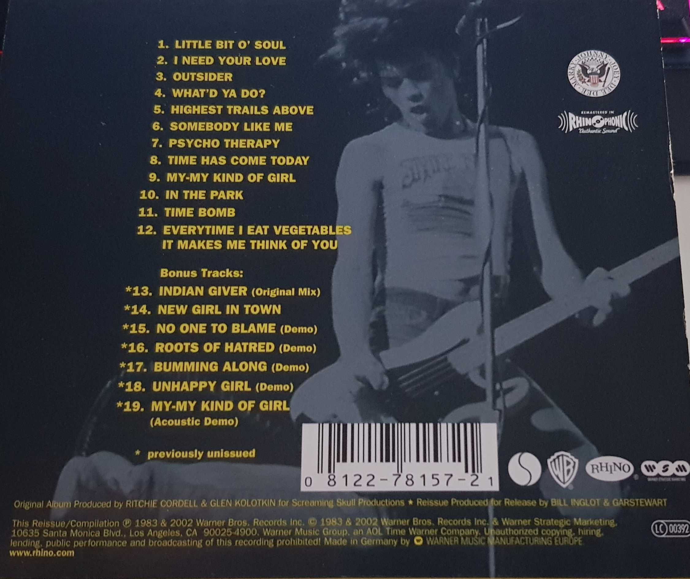 RAMONES  Subterranean Jungle CD Punk Rock