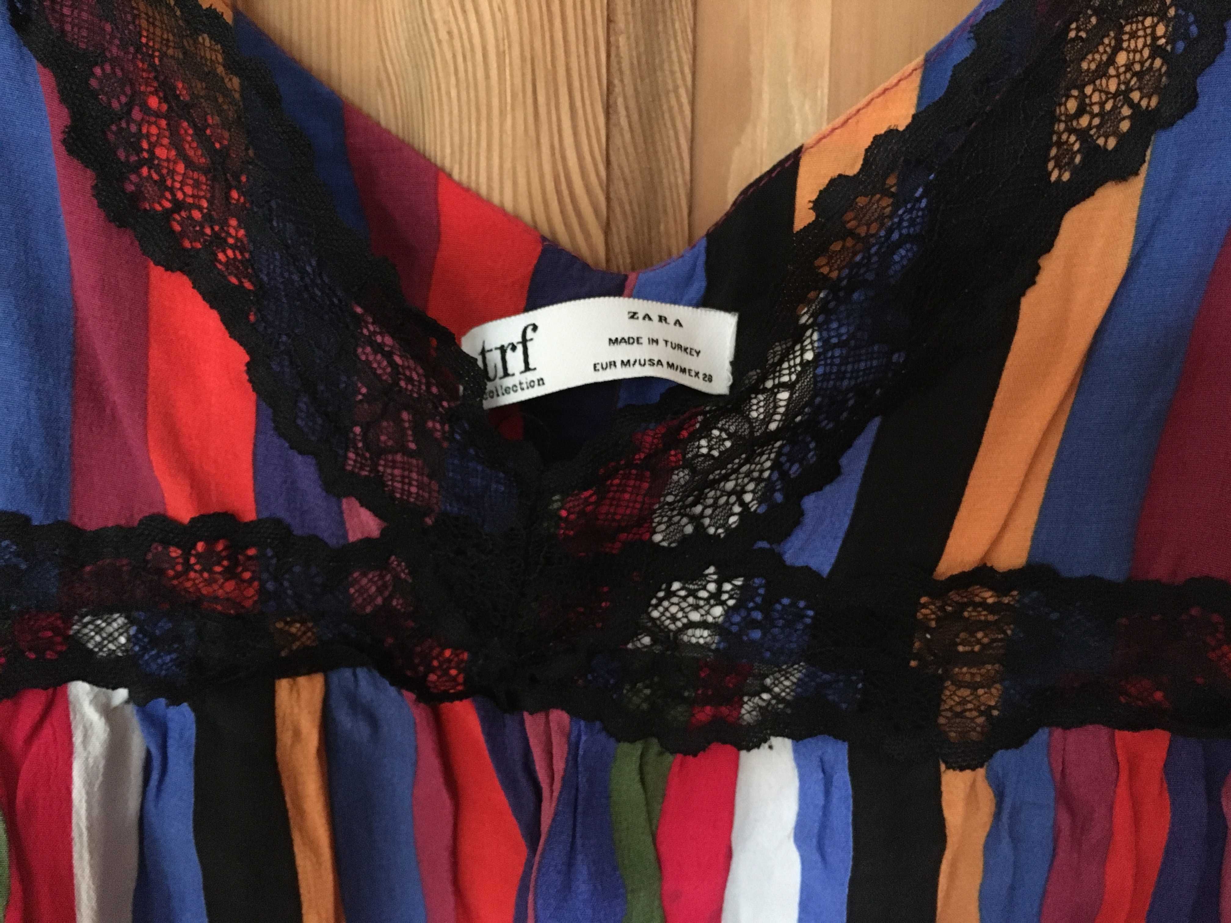 Zara Crop Top M Kolorowy