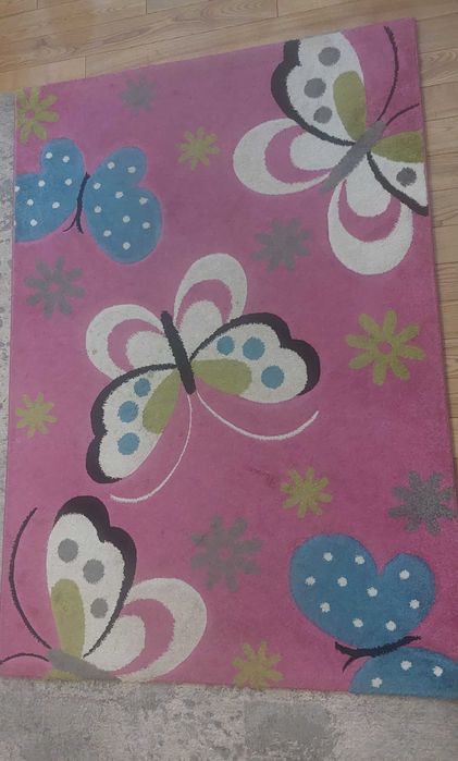 Dywan dla dzieci Diamond 14 Motyle - fuchsia