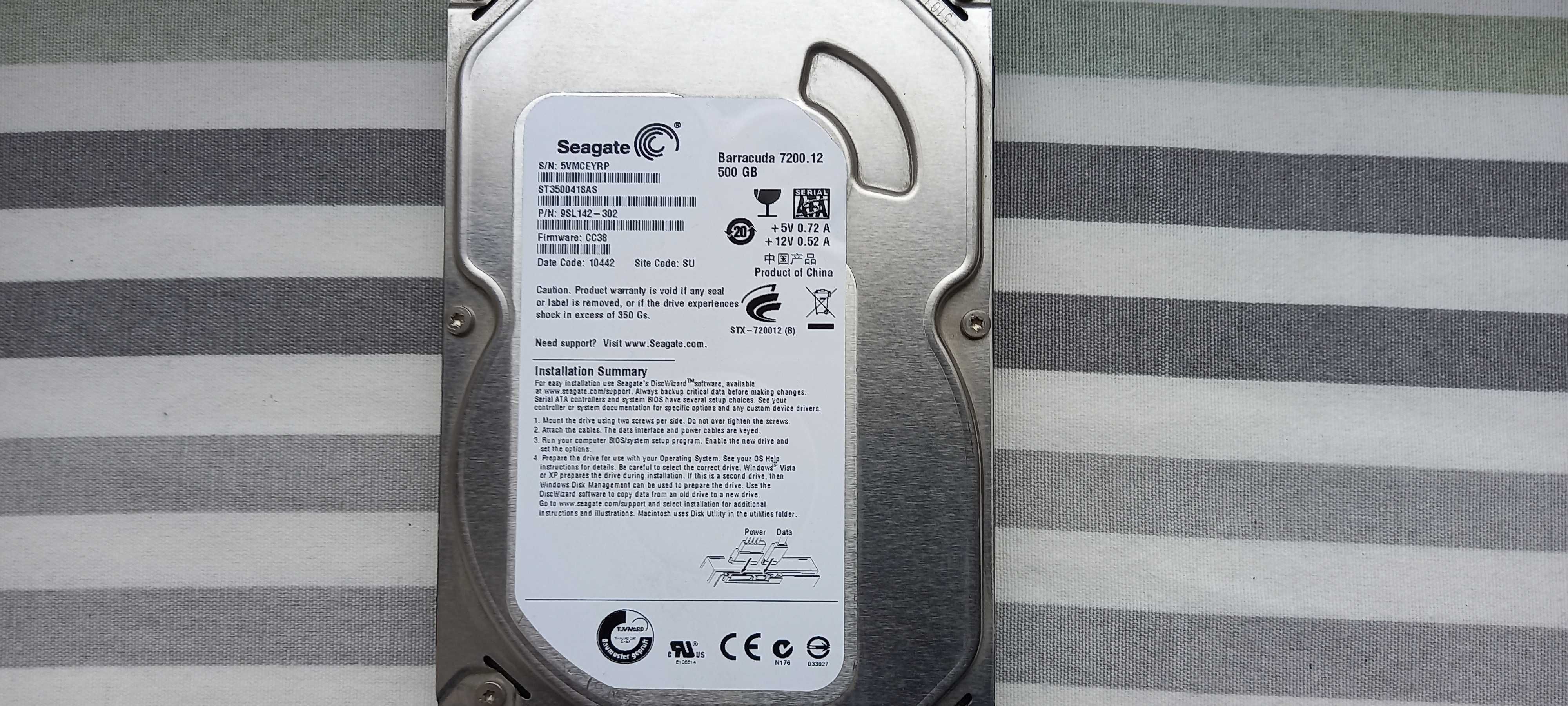 Dysk HDD Seagate Barracuda 500GB 7200RPM Sata III