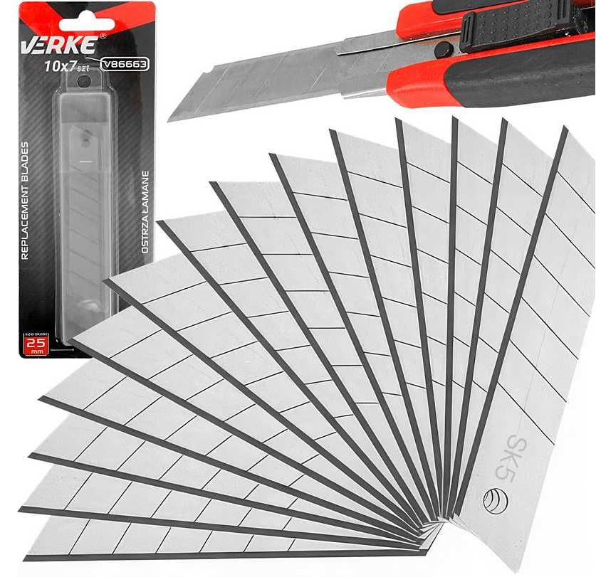 Ostrza noża wymienne łamane  25mm SK5 10SZT