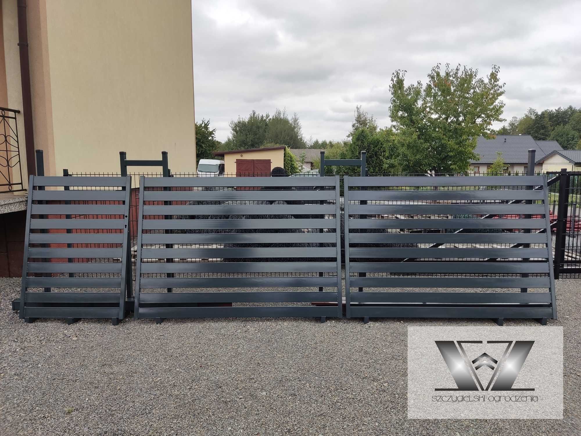 Brama wjazdowa dwuskrzydłowa ogrodzeniowa nowoczesna 1,4x4/100x20 GRAF
