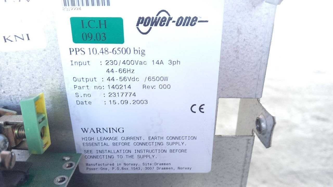 Блок живлення 43-58 В, ЕПУ Power One 6.5 kWt 48V, ЄЖУ 48В