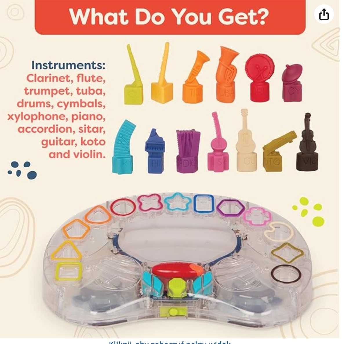 Symfonia orkiestra pulpit drygenta 13 instrumentów B Toys