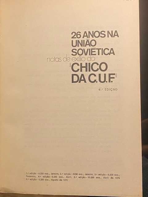Chico da CUF – 26 anos na União Soviética