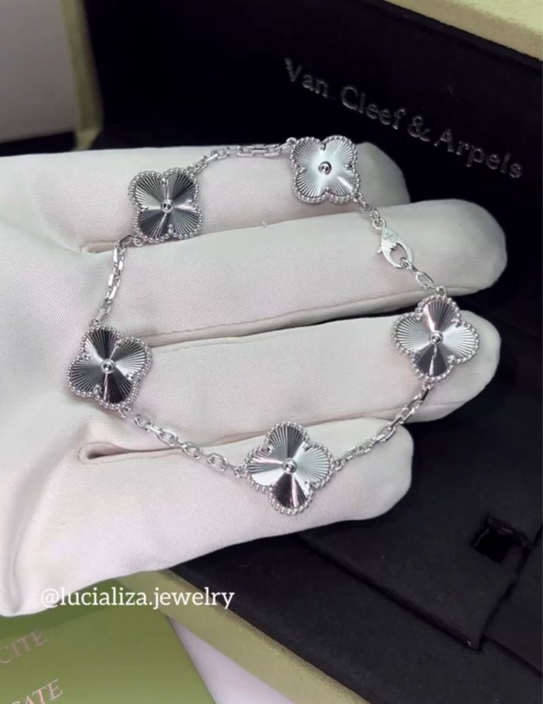 Золотой Браслет в стиле VanCleef Vintage Alhambra 1:1