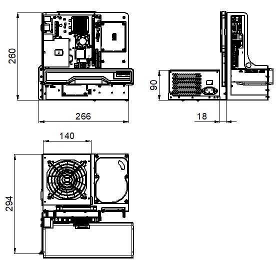 mATX Obudowa Raw Hardware P-CASE / open AIR , chłodzenie AIO