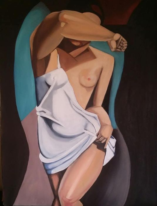 Pintura a óleo  não emoldurada