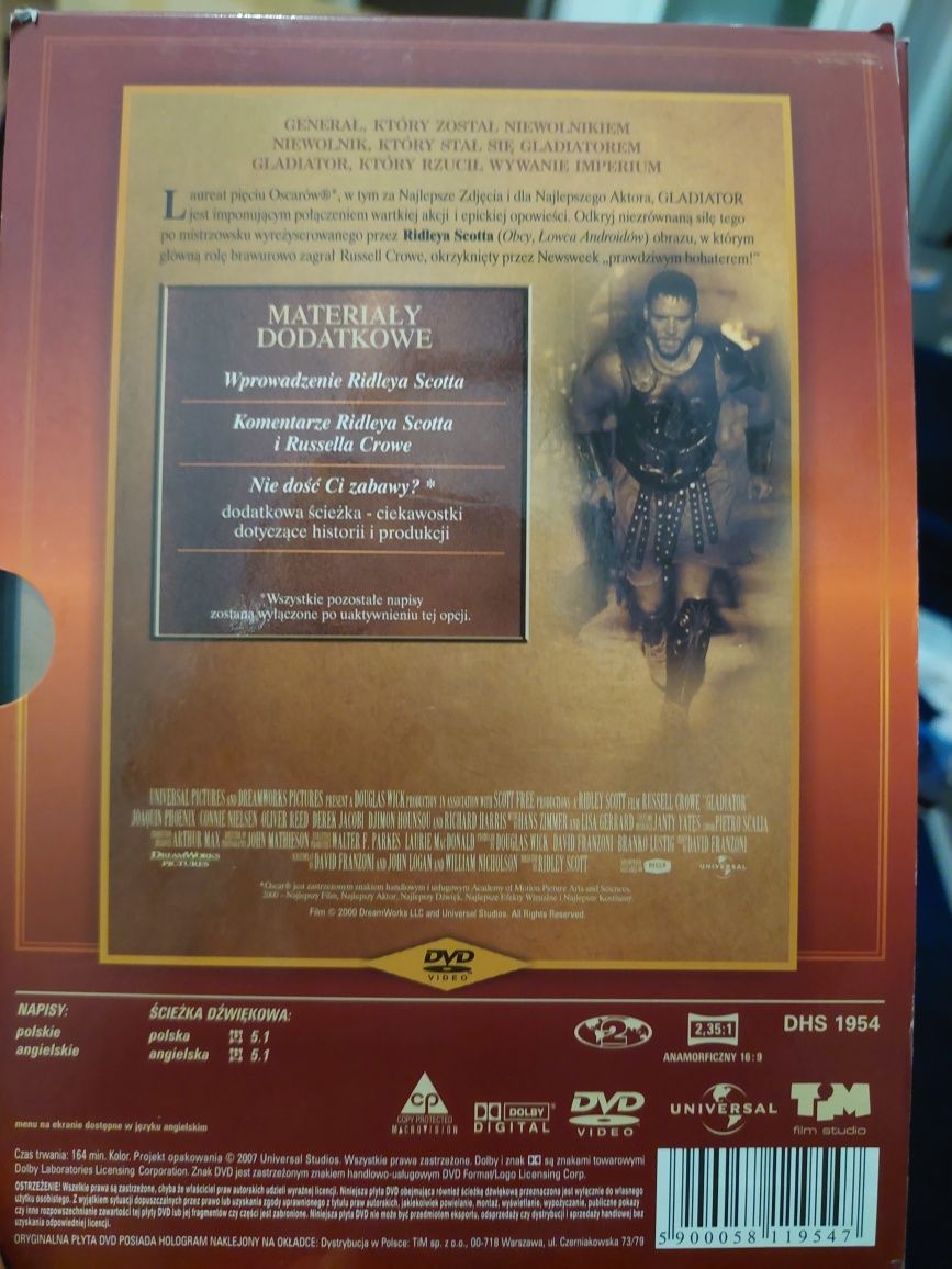 Gladiator - kolekcja festiwalowa dvd