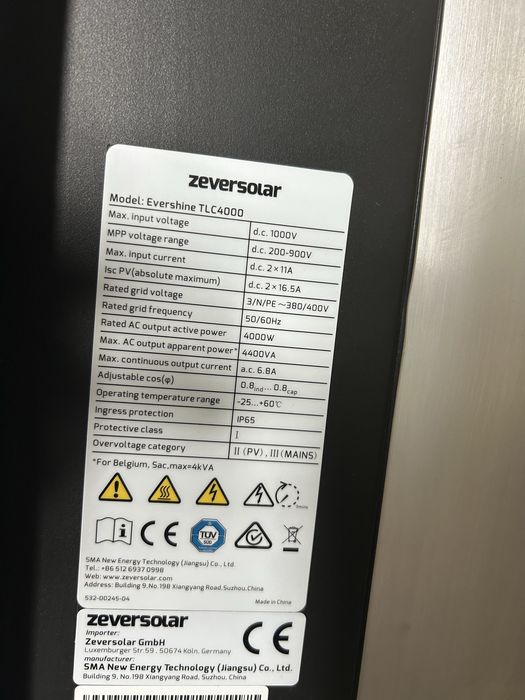 Falownik fotowoltaiczny Zeveraolar TLC4000