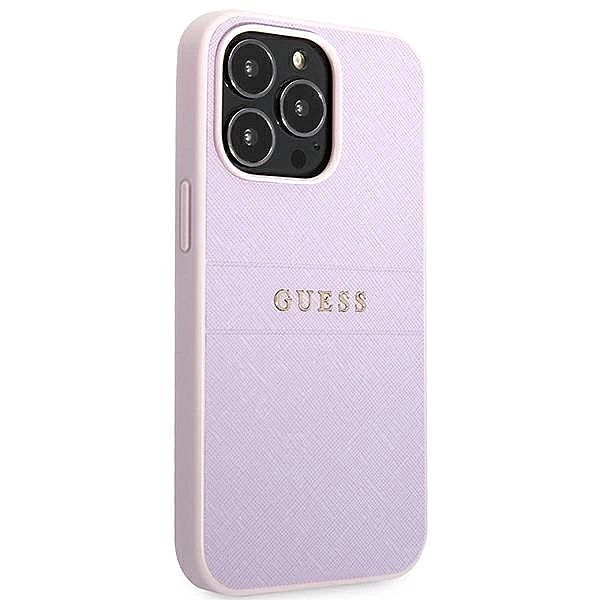 Etui Guess Saffiano Stripe na iPhone 13 Pro Max - fioletowe