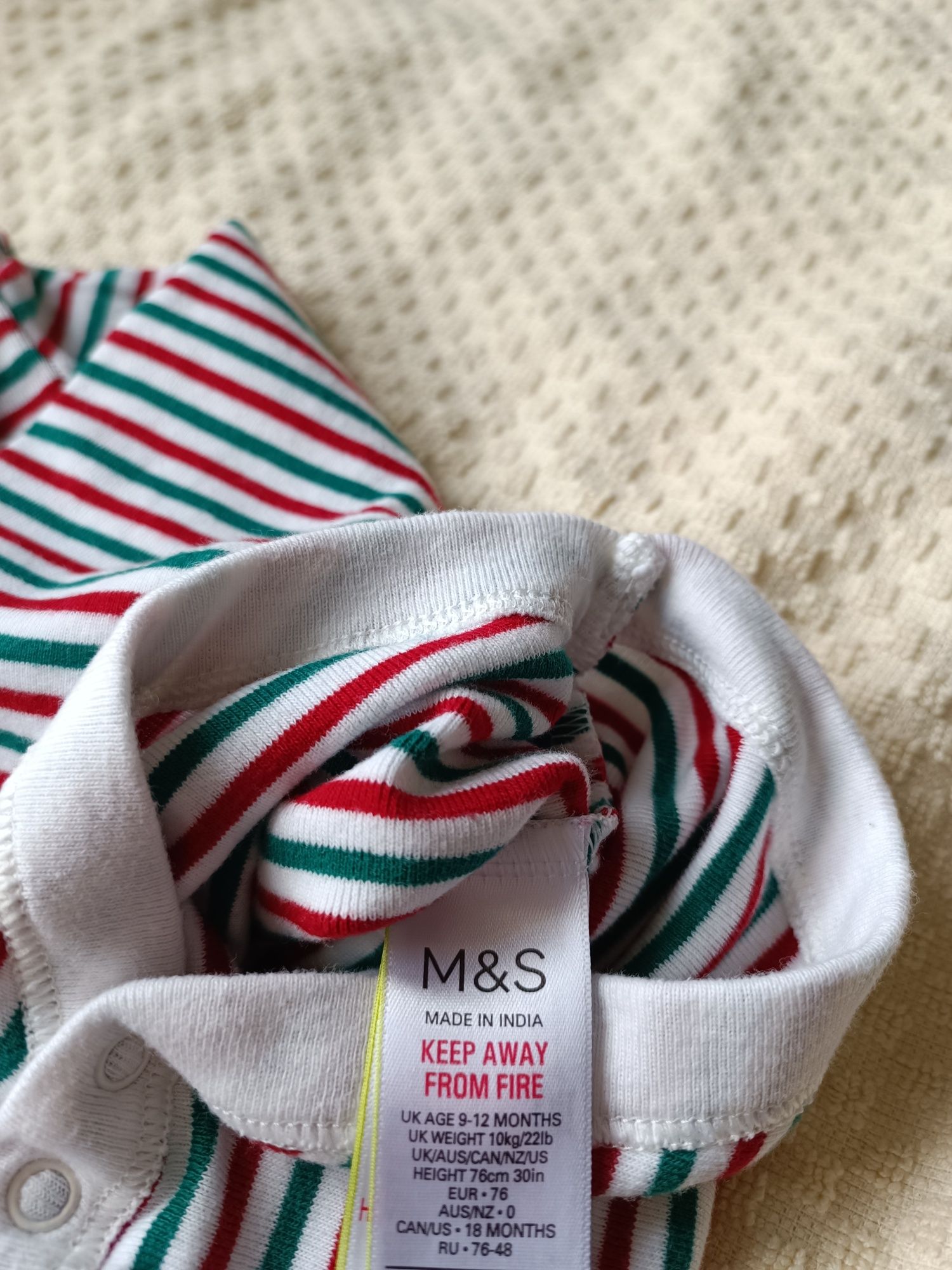 Набор боди m&s новый год, Рождество 9-12 месяцев