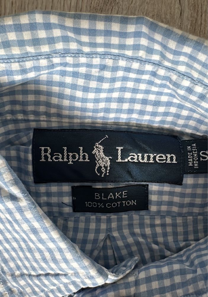 Niebieska koszula w kratkę Ralph Lauren