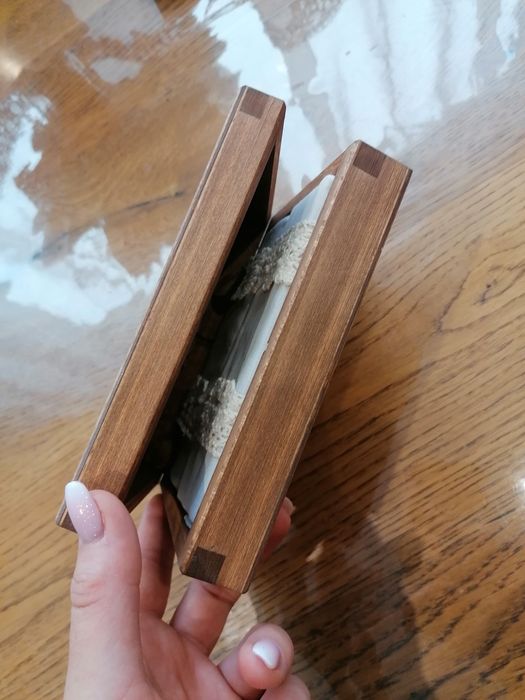 Pudełko na obrączki z inicjałami D&P