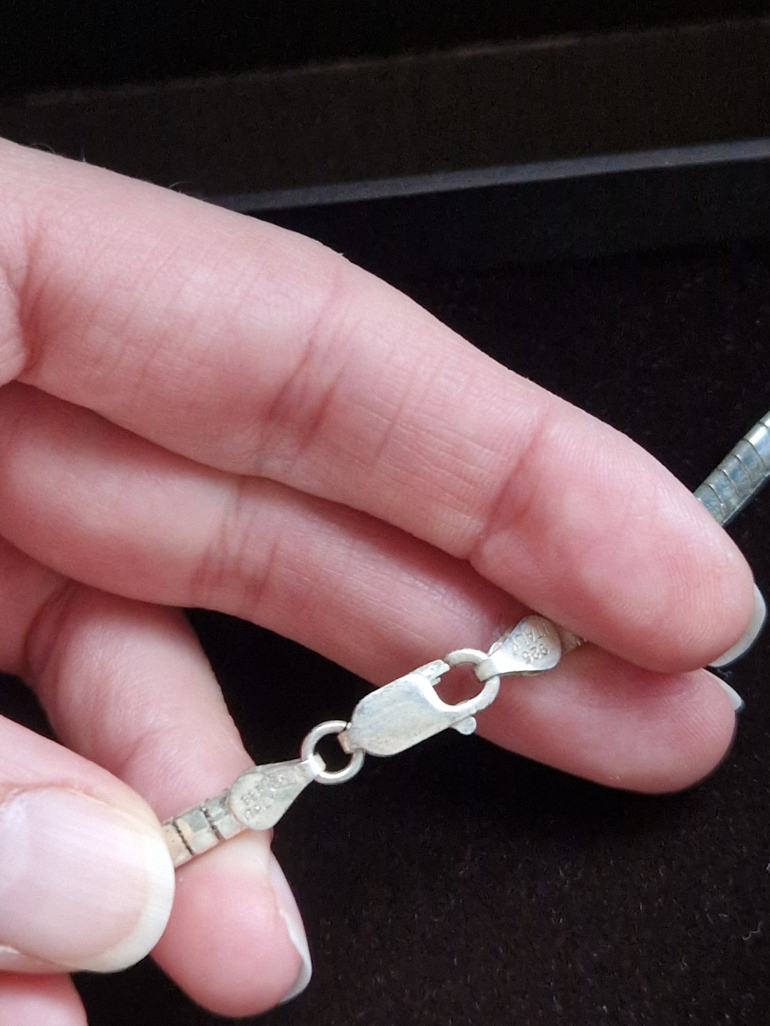 Naszyjnik Kolia W. KRUK Vintage zmijka tasma Srebro 925 diamentowane
