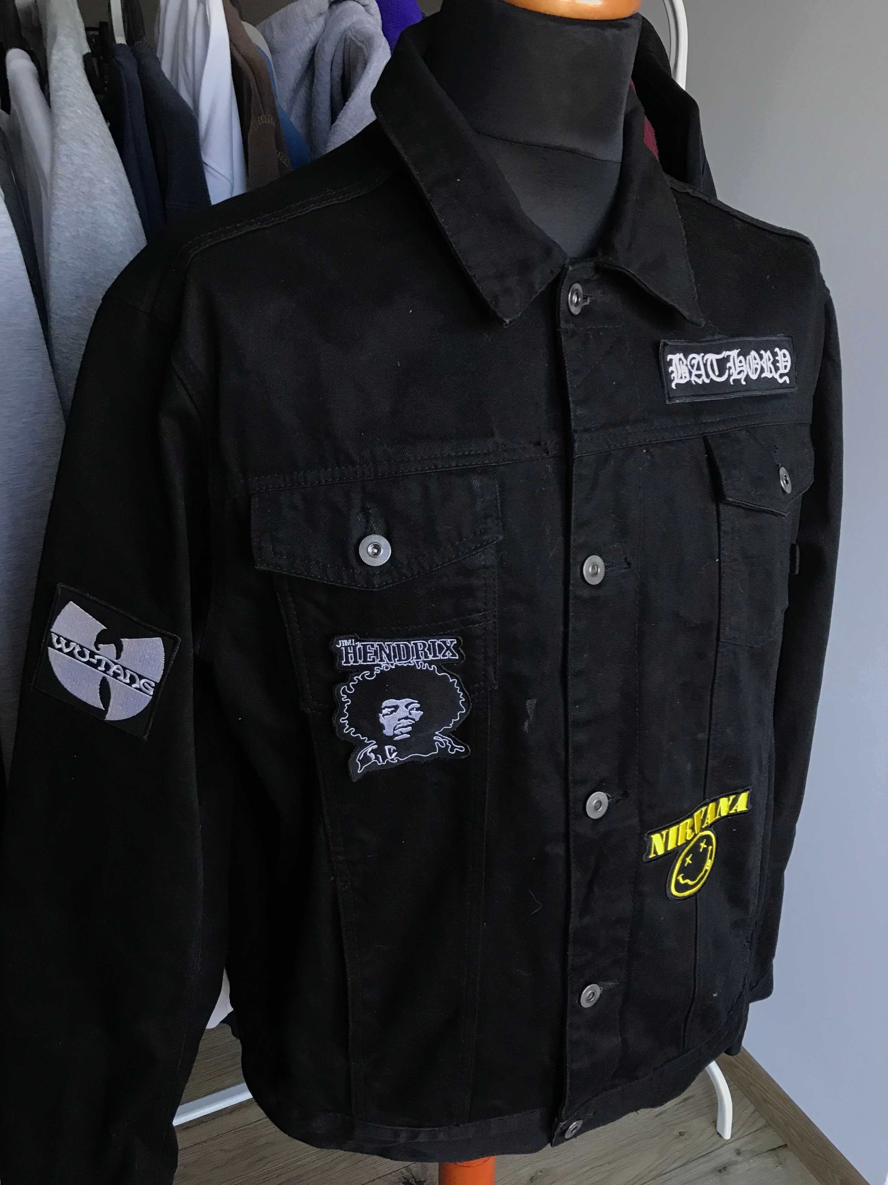 Kurtka jeansowa ASOS Nirvana/Jimi Hendrix/Wu-Tang rozm. XL