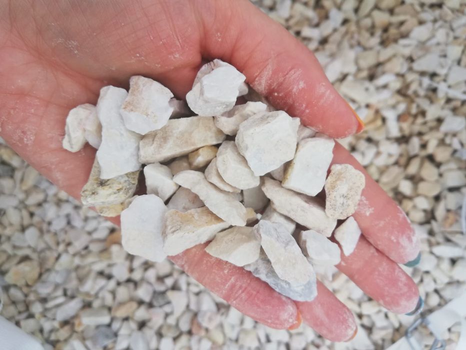 Biała marianna biały grys kamień naturalny do ogrodu z dostawą + głaz