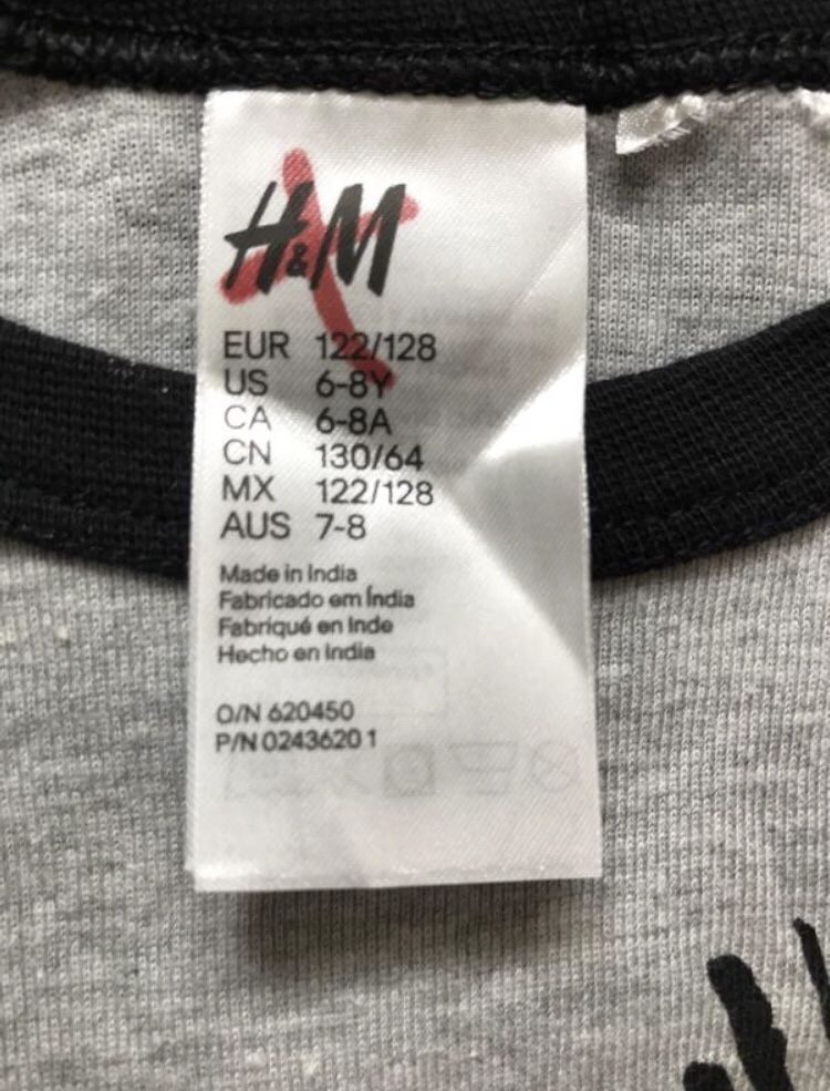 Кофточка лонгслив H&M 6/8 лет