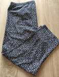 Legginsy damskie granatowe we wzorki 3/4