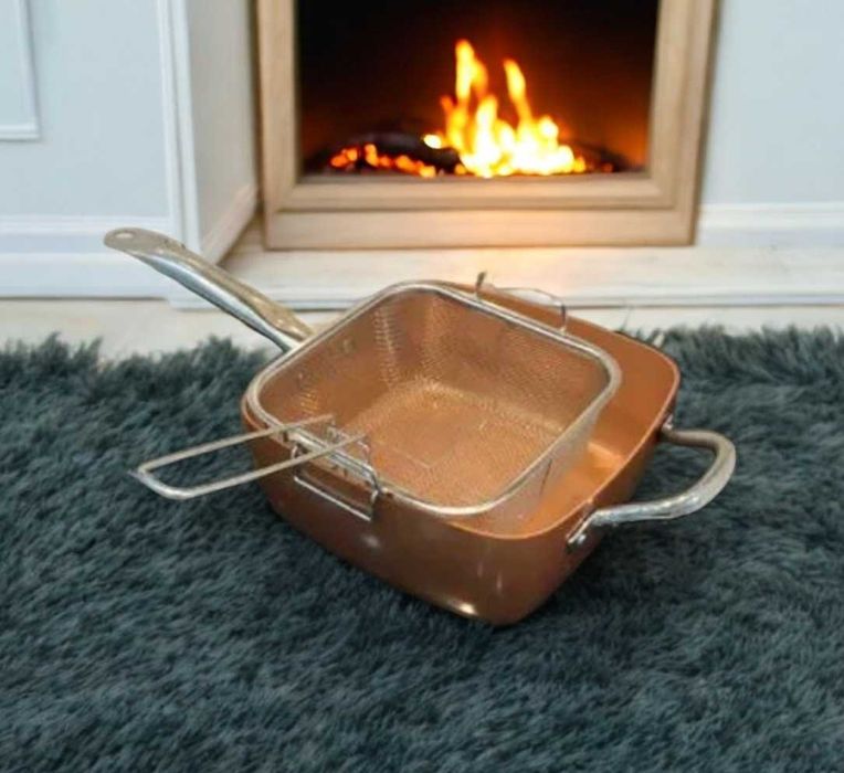 Сковорода з фритюрницею з антипригарним покриттям