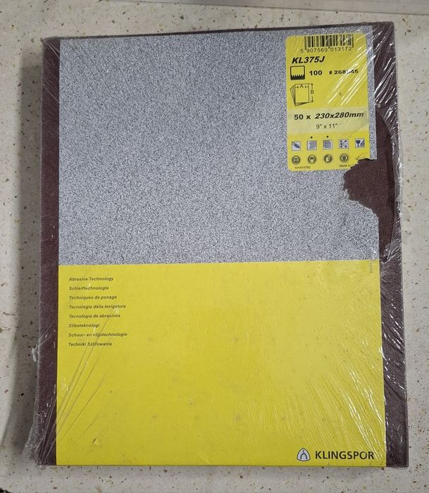 Arkusz ścierny KL375J płótno KLINGSPOR P100 50szt.