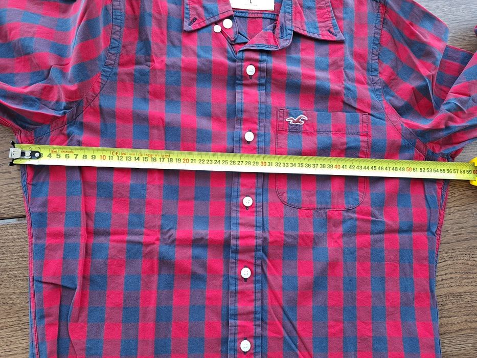 Camisa xadrez Hollister manga comprida. Tam. L