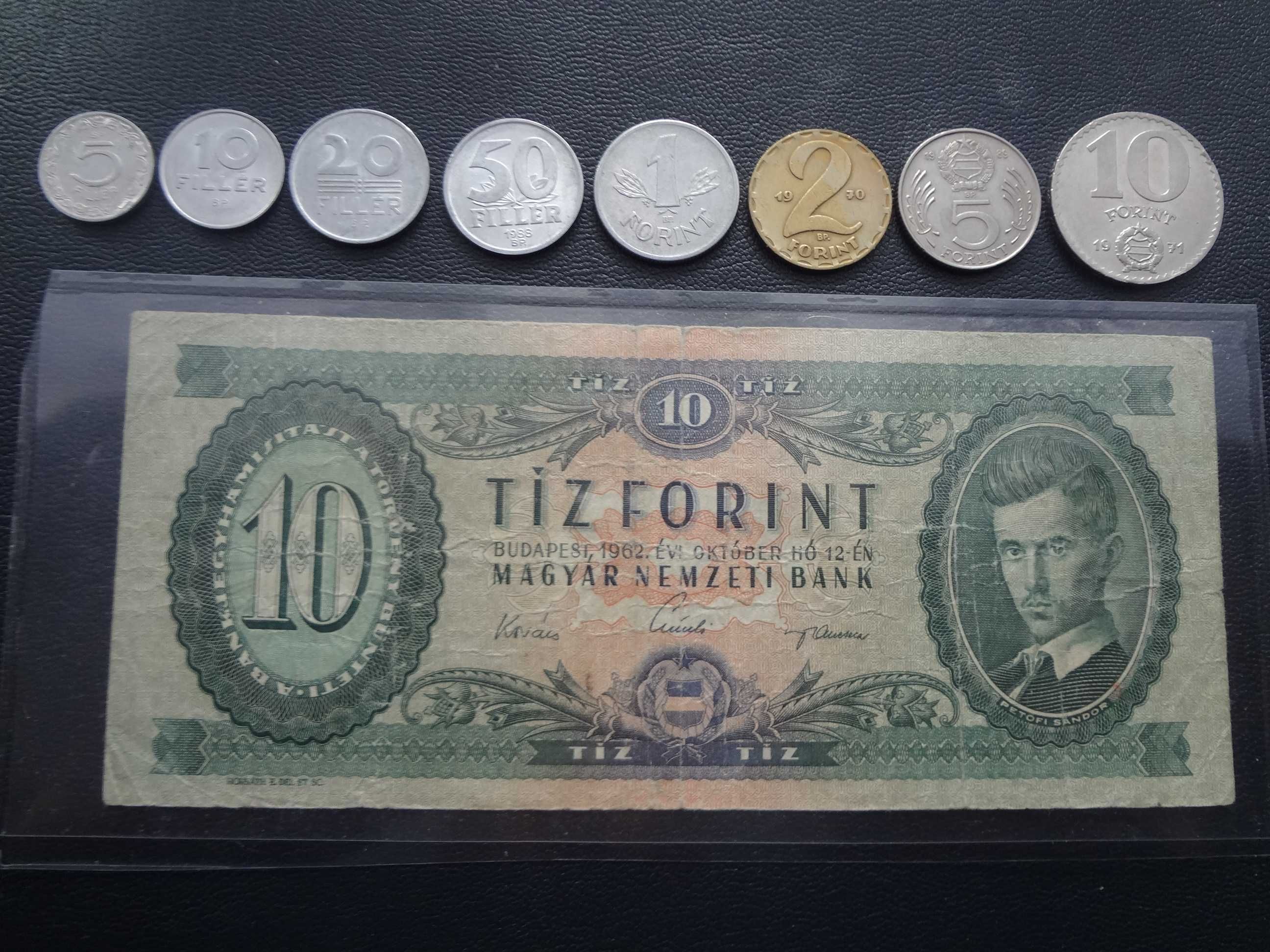 Węgry zestaw monet plus banknot 10 forint