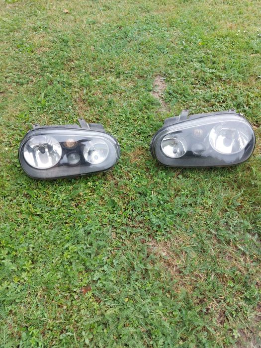 VW Golf 4 IV GTi Lampy Przednie przód ORYGINALNE Lewa+Prawa Czarne