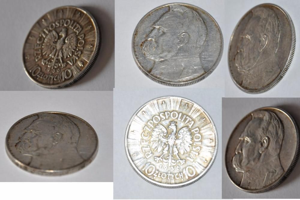 SREBRNA MONETA JÓZEF PIŁSUDSKI 10zł 1936r srebro Kolekcjonerska Zabytk