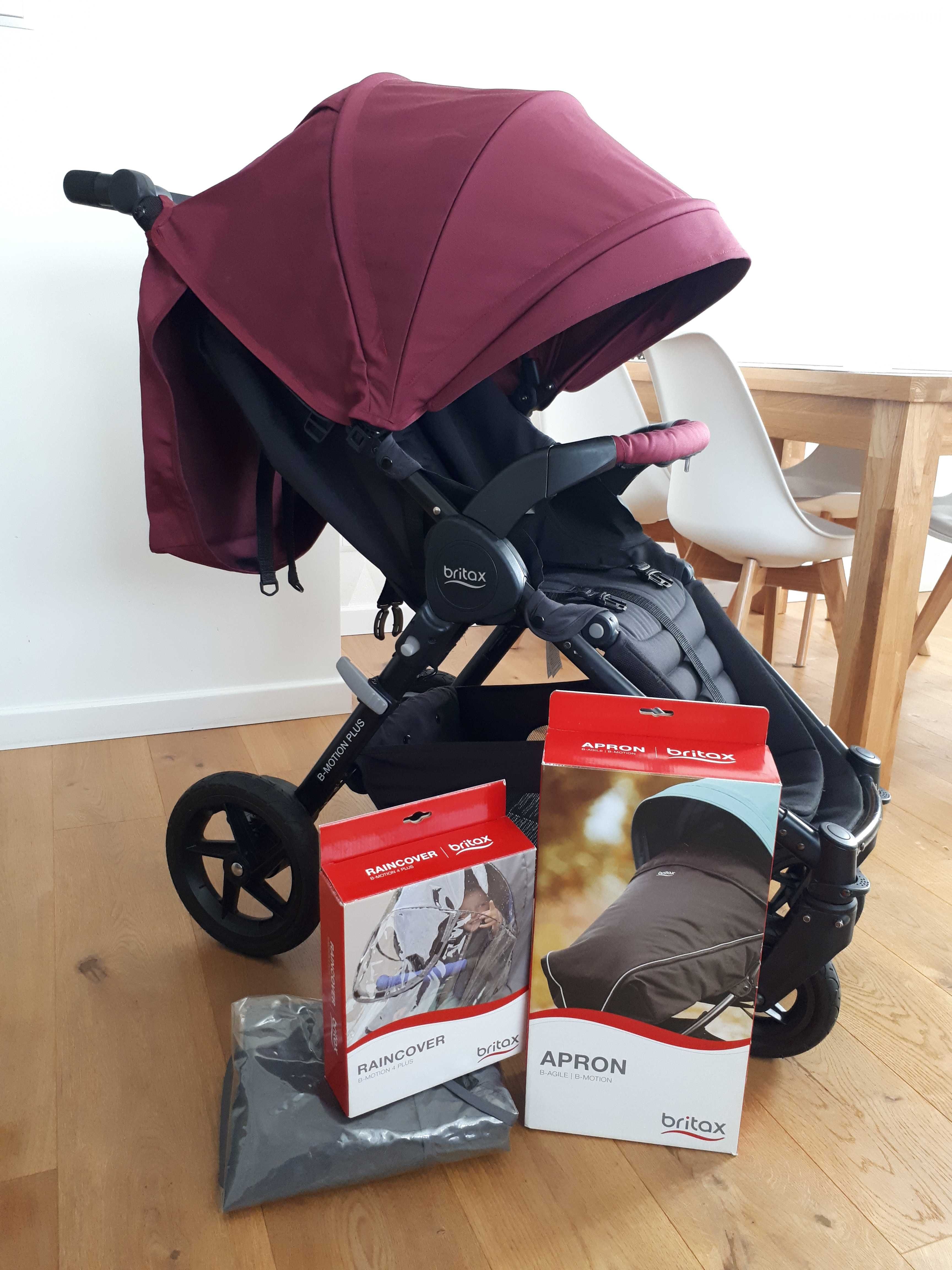 Wózek Britax B-Motion 4 Plus +folia przeciwdeszczowa+osłona na nóżki