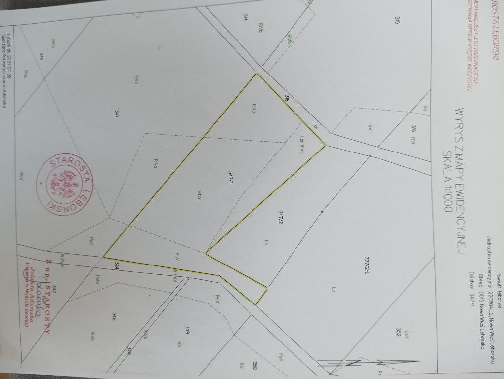 Działka komercyjna w cichej i spokojnej okolicy. Nowa Wieś Lęb 5800m