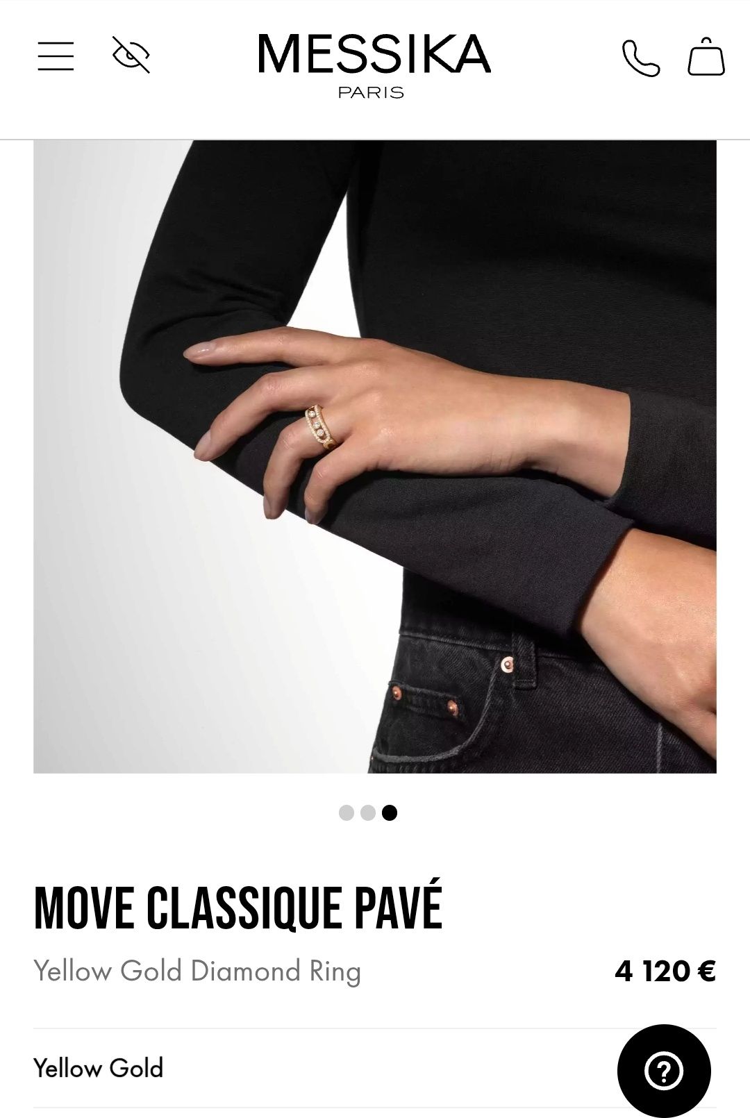 Кольцо Messika Move pavé hoop
