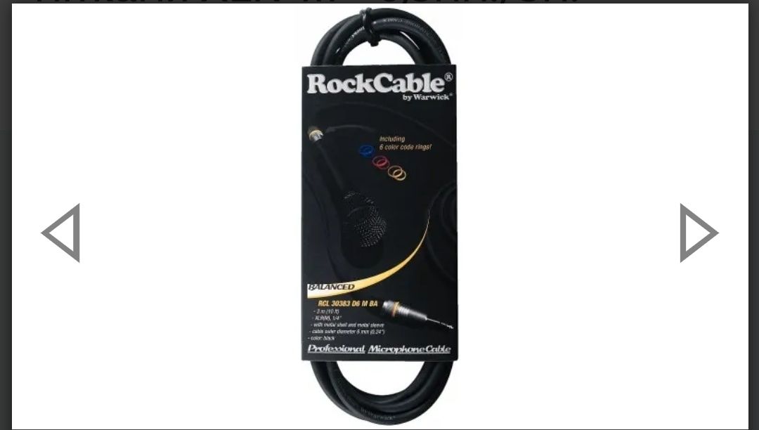 ROCKCABLE RCL 30383 D6 M BA Готовий мікрофонний кабель з мітками XLR-m