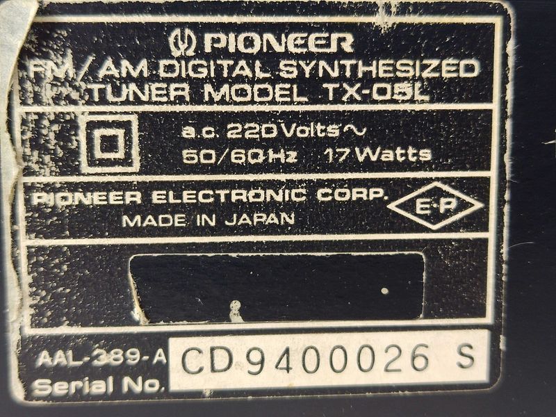 Tuner Pioneer TX 05l radio Fm Dobór Audio