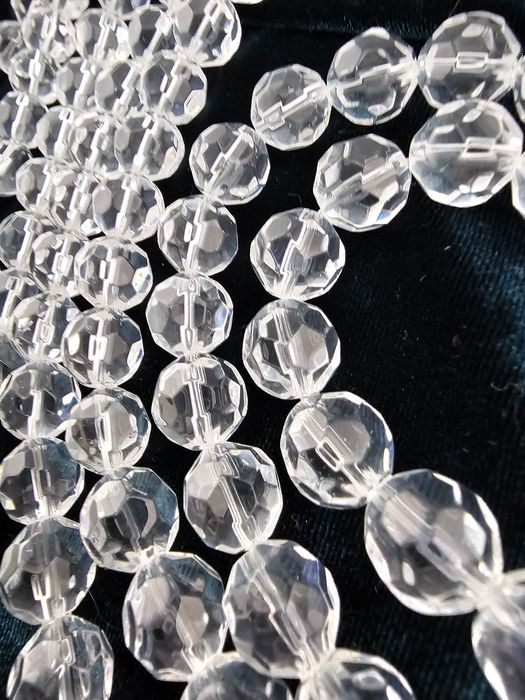 28szt Kryształy 12mm kryształki szklane fasetowane bezbarwne