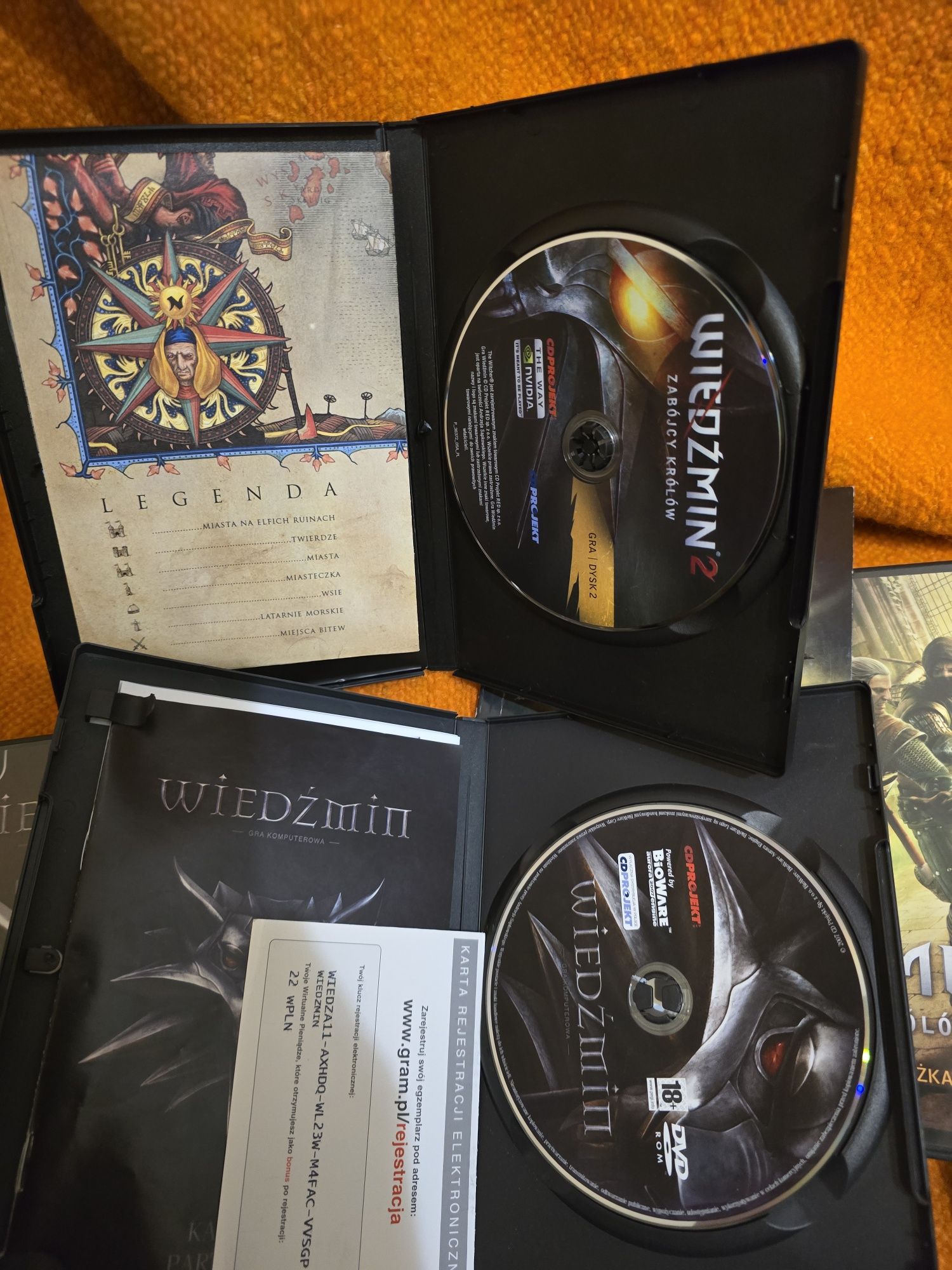 Wiedźmin 1 i Wiedźmin 2 Zabójcy królow PC wydanie premierowe  stan bdb