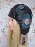 Skórzana czapka pilotka  unisex