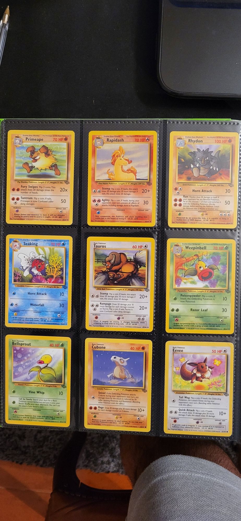 Cartas Pokémon Jungle Set Inglês Holo Raras