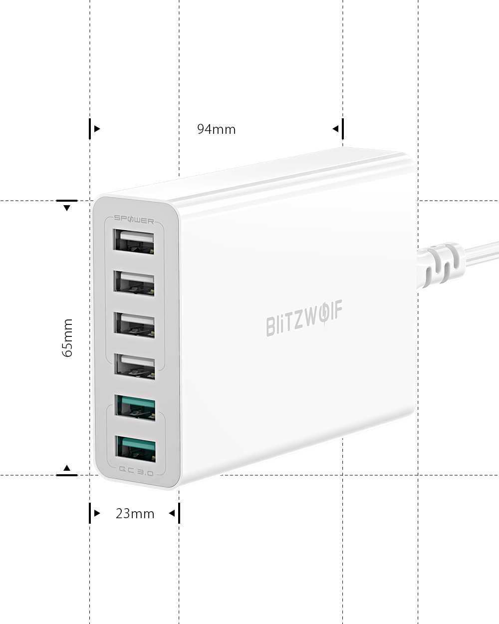 ładowarka 6 x usb do laptopa telefonu