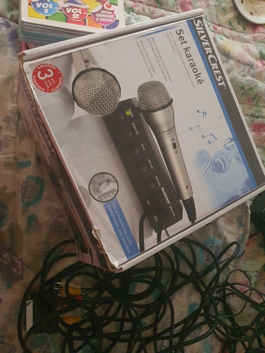 Set Karaoke SilverCrest + 4 dvd musicas