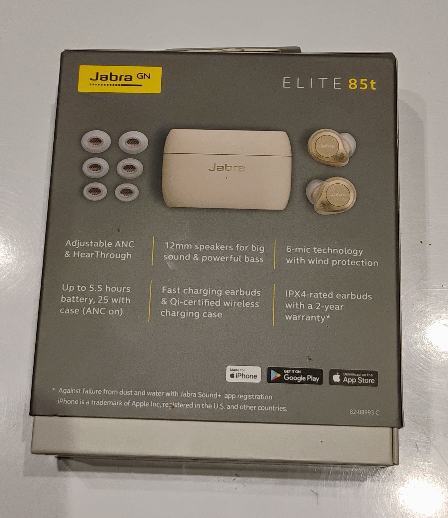 Słuchawki bezprzewodowe Jabra Elite 85t Złoto-beżowe