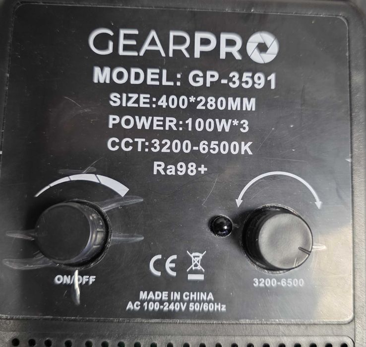 Lampa STUDYJNA LED Panel do Zdjęć Filmów 28x40 GEARPRO GP-3591